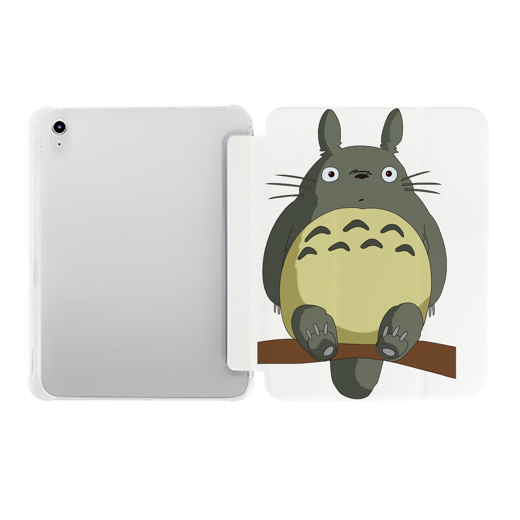 （画像用） となりのトトロ 草壁メイ 草壁サツキ My Neighbor Totoro Satsuki Kusakabe Mei Kusakabe IPad ケース ペン収納付き 三つ折りスタンド PUレザー×シリコン 対応機種9.5/10.5/10.9インチ